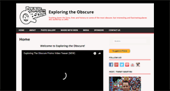Desktop Screenshot of exploringtheobscure.com