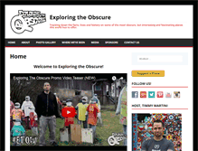 Tablet Screenshot of exploringtheobscure.com